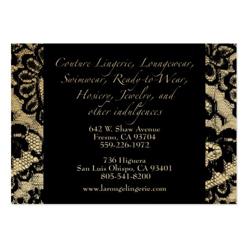 La Rouge Business Cards (back side)