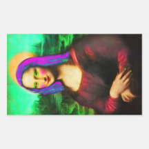 la señora Mona Lisa Pegatinas