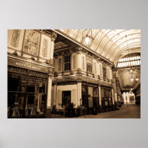 La sepia entonó la imagen del mercado Londres de L Posters