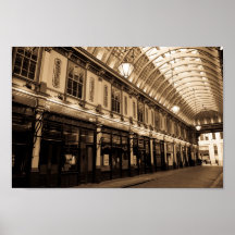 La sepia entonó la imagen del mercado Londres de L Poster