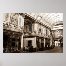 La sepia entonó la imagen del mercado Londres de L Posters