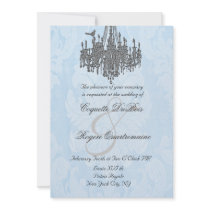 La Silver Sparkle 5 x 7 Chandelier Invitations