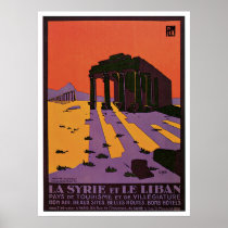 La Syrie et Le Liban vintage travel poster