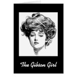 La tarjeta de nota del chica de Gibson