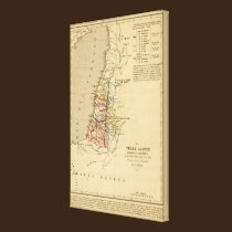La Terre Sainte partagee en 12 tribus canvas prints