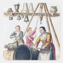 La tienda de Bellmaker veneciano Calcomania Cuadrada Personalizada