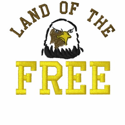 La tierra de Eagle libre bordó la camisa La tierra de Eagle libre bordó la camisa