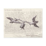 La Tortue et les deux Canards: Jean de La Fontaine postcards