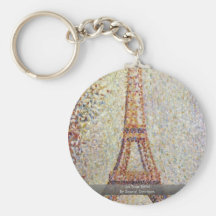 La Tour Eiffel By Seurat Georges Keychains