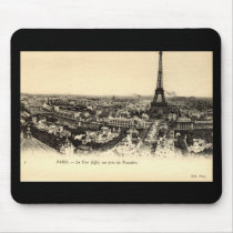 La Tour Eiffel, Paris France c1910 Vintage Mousepads