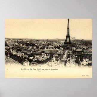 La Tour Eiffel, Paris France c1910 Vintage print
