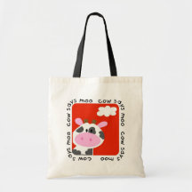 La vaca dice las camisetas y los regalos del MOO Bolsa De Mano
