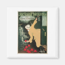 La Victoria Arduino Vintage Coffee Drink Ad Art Fridge Magnets