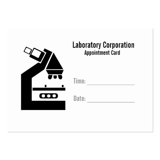 Lab Appointment Card Business Cards Zazzle