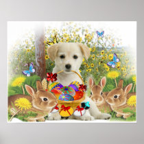 Lab & Friends Easter Egg Hunt Poster