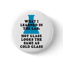 Lab Glass Pinback Button