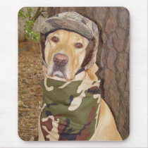 Lab in Camouflage mousepads