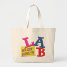 LAB MOTTO - WE GET RESULTS - MEDICAL LABORATORY CANVAS BAGS