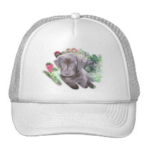 Lab Puppy Baseball Cap Trucker Hat