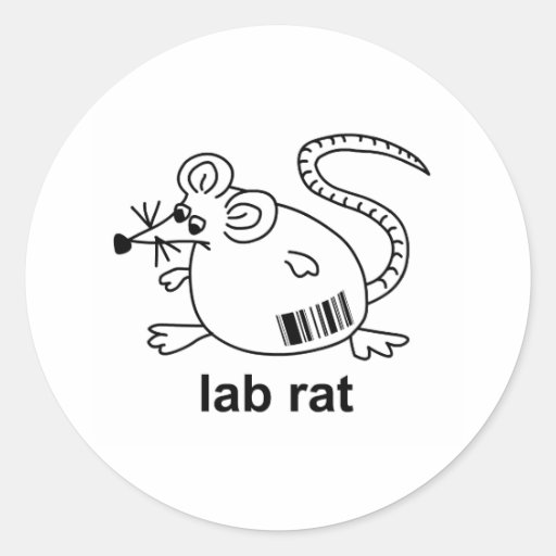 Lab Rat Classic Round Sticker Zazzle