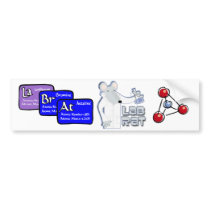 LAB RAT PERIODIC TABLE BUMPER STICKE bumper stickers