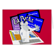 Lab Rat Spelled with Elements from Periodic Table Card