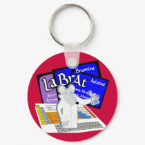 Lab Rat Spelled with Elements from Periodic Table keychains