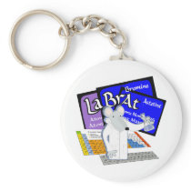 Lab Rat Spelled with Elements from Periodic Table Key Chains