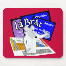 Lab Rat Spelled with Elements from Periodic Table Mouse Mats