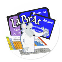 Lab Rat Spelled with Elements from Periodic Table stickers
