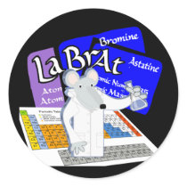 Lab Rat Spelled with Elements from Periodic Table Sticker