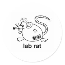 Lab Rat Round Sticker