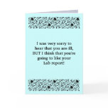 Lab Report Get Well Card cards