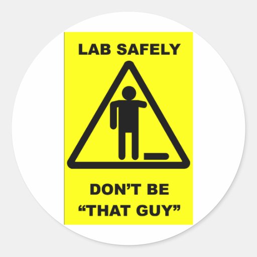 Lab Safety 1 Round Stickers