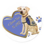 Lab Service Dog A Special Kind Of Love gifts Round Sticker