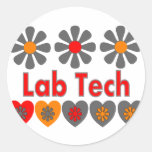 Lab Tech RETRO flowers Sticker
