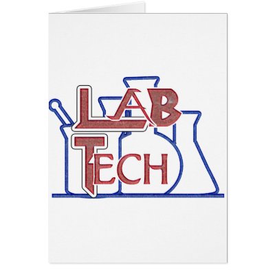 Lab Tech with Beakers and Flasks (Laboratory Tech) Cards by laboratory