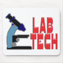 LAB TECH with MICROSCOPE Mouse Pads