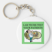 lab technician medical joke key chains
