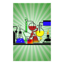 LAB WARE - LABORATORY  GLASSWARE MAD SCIENTIST PERSONALIZED STATIONERY