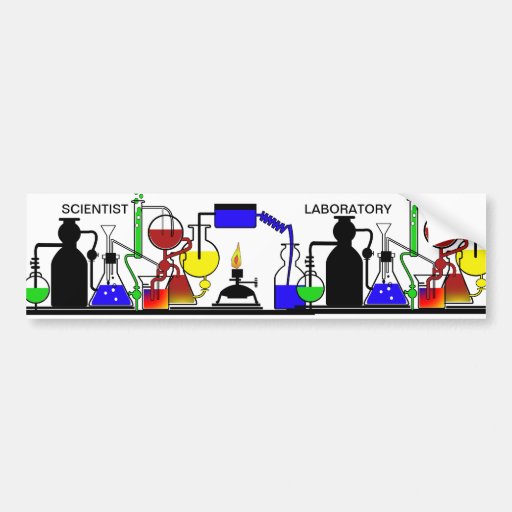 LAB WARE LABORATORY GLASSWARE SETUP BUMPER STICKER Zazzle