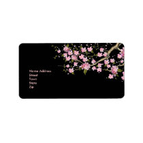 Label Address Sticker Vintage Retro blossoms