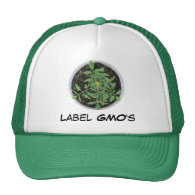 Label GMO's Heirloom Tomato Plant Peace Sign Hat