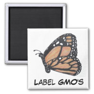 Label GMO's Monarch Butterfly Magnet
