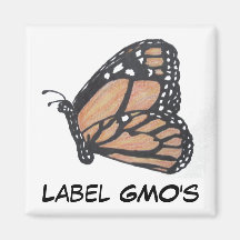 Label GMO's Monarch Butterfly Magnet