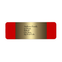 Label Red & Bronze Simple