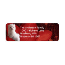 Label Return Address Maltese & Flowers