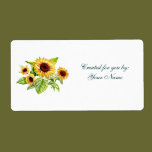 Label, Sunflowers labels