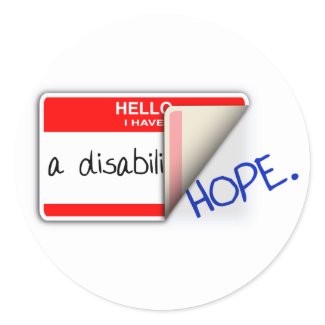 Labeled Disabled Sticker