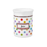 Labelled Rainbow Multicolor Smiley Face Pattern Drink Pitchers